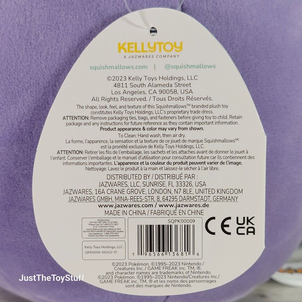 Squishmallow Pokemon Gengar 10" UltraSoft Stuffed Collectible Toy Plush NWT - Picture 10 of 10